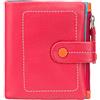 VISCONTI ® Portafoglio Donna Vera 100% Pelle con Portamonete Donna - Blocco RFID - Portafogli Porta Banconote Borsellino 1 Tasca con Cerniera -MIMI (M77 - Rosso Multi)