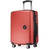 HAUPTSTADTKOFFER Mitte - Bagaglio a Mano 55x40x23, TSA, 4 Ruote, Valigia da Viaggio, Valigia Rigida, Valigia con Rotelle, Valigia Bagaglio a Mano, Rosso