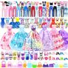 VLUSSO Vestiti e Accessori per Bambole Doll 11,5 Pollici Bambola Set con 1 Abito da Bambola Principessa 2 Vestiti 4 Mini Abiti 2 Top e Pantaloni 2 Costumi da Bagno 10 Scarpe 10 Borsa Regalo per le Ragazza