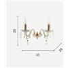 Ondaluce DALLAS/2 APPLIQUE CROMO E CROMO 2 LUCI ATTACCO E14 L.35CM