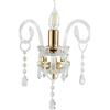 Ondaluce MARIA TERESA APPLIQUE MT/1 L6 PASTORALE 1 LUCE ATTACCO E14 L.20CM H.25CM CRISTALLO E ORO