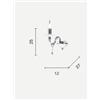 Ondaluce APPLIQUE LIVIA 1 LUCI OTTANIO- TRASPARENTE E CROMO ATTACCO E14 L.12CM