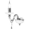 Ondaluce APPLIQUE LIVIA 1 LUCI BIANCO- TRASPARENTE E CROMO ATTACCO E14 L.12CM