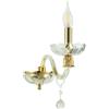 Ondaluce APPLIQUE ROXANNE 1 LUCE ATTACCO E14 L.12CM H.22CM CRISTALLO E ORO