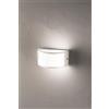 Ondaluce APPLIQUE FABIUS BIANCO 1 LUCE ATTACCO E27 BIEMISSIONE IP44 L.25CM