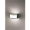 Ondaluce APPLIQUE FABIUS NERO 1 LUCE ATTACCO E27 BIEMISSIONE IP44 L.25CM