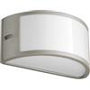 Ondaluce APPLIQUE FABIUS SILVER 1 LUCE ATTACCO E27 BIEMISSIONE IP44 L.25CM