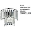 Ondaluce APPLIQUE CASTLE ORO 3 LUCI ATTACCO G9 L.25,5CM