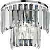 Ondaluce APPLIQUE CASTLE SILVER 3 LUCI ATTACCO G9 25,5X22CM IN CRISTALLO