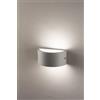 Ondaluce APPLIQUE LINUS SILVER 1 LUCE ATTACCO E27 L.25CM BIEMISSIONE IP44