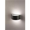 Ondaluce APPLIQUE LINUS NERA 1 LUCE ATTACCO E27 L.25CM BIEMISSIONE IP44