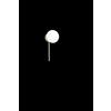 Ondaluce APPLIQUE JEWEL ORO 1 LUCE ATTACCO E14 VETRO BIANCO SATINATO D.15CM H.32CM