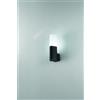 Ondaluce APPLIQUE POU NERO 1 LUCE ATTACCO E27 IP44 H.25CM
