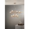 Ondaluce SOSPENSIONE FIGARO 8 LUCI ATTACCO E14 ORO E AMBRA D.94CM H.51CM