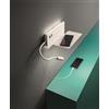 Ondaluce APPLIQUE DA COMODINO FLAT A LED DESTRO BIANCO 3000K 790LM 9W