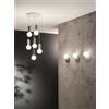 Ondaluce APPLIQUE ROCK ROSSO CON VETRO BIANCO ATTACCO G9 1 LUCE H.14CM L.12CM