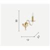 Ondaluce APPLIQUE PAGANINI BIANCO CROMO 1 LUCI ATTACCO E14 H.30CM