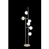 Ondaluce PIANTANA JEWEL ORO 6 LUCI ATTACCO E14 VETRO BIANCO SATINATO VETRI D.15CM H.166CM