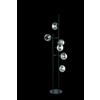 Ondaluce PIANTANA JEWEL NERO 6 LUCI ATTACCO E14 VETRO FUME' VETRI D.15CM H.166CM