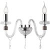 Ondaluce APPLIQUE DIDO 2 LUCI CRISTALLO E CROMO ATTACCO E14 L.35CM
