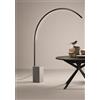 Ondaluce LAMPADA DA TERRA LED AD ACRO CON BASE IN MARMO PT.BIBLO-MARMO.NERO NERO