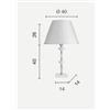 Ondaluce LUME GRANDE GALA 1 LUCI ATTACCO E14 ORO E TRASPARENTE H.40+26CM