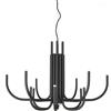Ondaluce SOSPENSIONE ART NOUVEAU 12 BRACCETTI A LED 3000K 1860LM 35W DIMMERABILE D.78CM NERO
