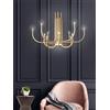 Ondaluce SOSPENSIONE ART NOUVEAU 12 BRACCETTI A LED 3000K 1860LM 35W DIMMERABILE D.78CM ORO