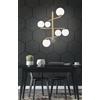 Ondaluce SOSPENSIONE GIZAH BIANCO E ORO 6 LUCI ATTACCO E14 PIU' LED INTEGRATO 5W 420LM