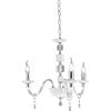 Ondaluce LAMPADARIO LIVIA 3 LUCI BIANCO- TRASPARENTE E CROMO ATTACCO E14 D.60CM