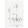 Ondaluce LAMPADARIO DIDO 12 LUCI OTTANIO E CROMO ATTACCO E14 D.83CM