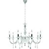 Ondaluce LAMPADARIO LIVIA 8 LUCI BIANCO- TRASPARENTE E CROMO ATTACCO E14 D.85CM
