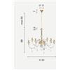 Ondaluce LAMPADARIO DIDO 8 LUCI CRISTALLO E CROMO ATTACCO E14 D.83CM