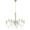 Ondaluce LAMPADARIO DIDO 8 LUCI CRISTALLO E ORO ATTACCO E14 D.83CM