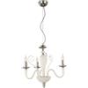 Ondaluce LAMPADARIO DEBUSSY 3 LUCI BIANCO SATINATO CROMO ATTACCO E14 D.50CM