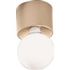 Ondaluce PLAFONIERA BOW 1 LUCE ATTACCO E27 ORO LAMPADINA NON INCLUSA