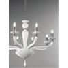 Ondaluce LAMPADARIO VILLA VETRO E METALLO 12 LUCI BIANCO E CROMO ATTACCO E14 D.85CM