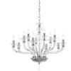 Ondaluce LAMPADARIO VILLA VETRO E METALLO 12 LUCI TRASPARENTE E CROMO ATTACCO E14 D.85CM