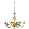 Ondaluce LAMPADARIO PAGANINI 6 LUCI AMBRA ORO ATTACCO E14 D.70CM