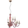 Ondaluce LAMPADARIO PAGANINI 8 LUCI BORGOGNA ORO ATTACCO E14 D.84CM