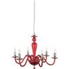 Ondaluce LAMPADARIO PAGANINI 6 LUCI RUBINO CROMO ATTACCO E14 D.70CM