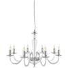 Ondaluce LAMPADARIO IN CRISTALLO E VETRO TRASPARENTE E CROMO PAGAN 6 LUCI LP.PAGAN-6-CRO