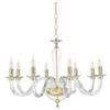 Ondaluce LAMPADARIO PAGANINI 8 LUCI CRISTALLO ORO ATTACCO E14 D.84CM