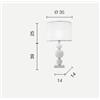Ondaluce LUME GRANDE TEBE TRASPARENTE E ORO 1 LUCE ATTACCO E27 D.35CM