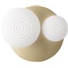 Ondaluce PLAFONIERA TONDO/2 ORO BASE ORO 2 VETRI BIANCO OPACO 1 LUCE ATTACCO E14 1 LUCE ATTACCO E27 D.52CM