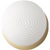 Ondaluce PLAFONIERA TONDO BASE ORO 1 VETRO BIANCO OPACO 2 LUCI ATTACCO E27 D.46CM