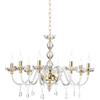 Ondaluce LAMPADARIO BRIGIDA 8 LUCI CRISTALLO E ORO ATTACCO E14 D.85CM
