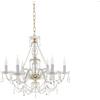 Ondaluce LAMPADARIO OPERA 6 LUCI TRASPARENTE E ORO ATTACCO E14 VETRO E CRISTALLO D.72cm