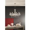 Ondaluce DALLAS/8 LAMPADARIO A SOSPENSIONE CROMO E CRISTALLO 8 LUCI ATTACCO E14 D.81CM