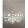Ondaluce LAMPADARIO GALA 6 LUCI ATTACCO E14 BIANCO E CROMO D.72CM